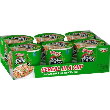 Kelloggs Kellogg's Single Serve Apple Jacks Cereal 1.5 oz. Cup, PK60 3800012469